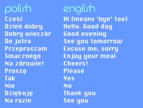 polish phrases- Some of the foreign delegates coming to the Int'l Convention are from Poland... Polish Sayings, Slavic Cuisine, Polish Phrases, Slavic Languages, Polish Alphabet, Polish Foods, Polish Quotes, Learn Polish, Language Translator