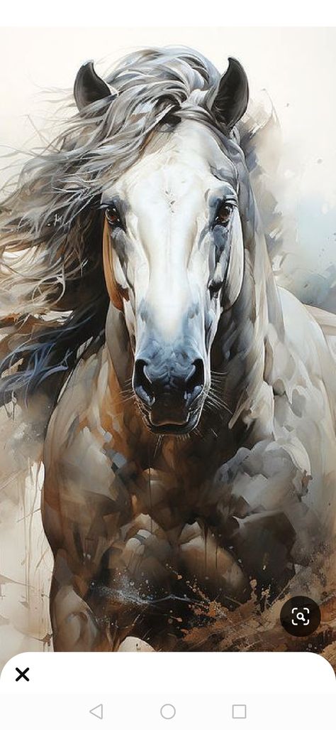 Equine Art Paintings, White Arabian Horse, Hyperrealism Paintings, Inspirational Digital Art, Abstract Horse, Horse Artwork, Horse Aesthetic, Horse Tattoo, Most Beautiful Horses