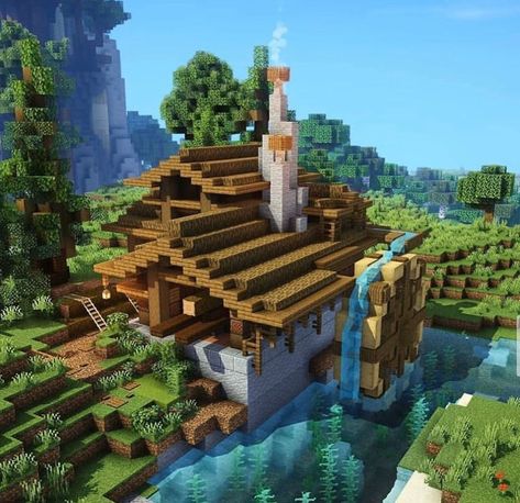 Best of Minecraft Builds on Instagram: “Interesting lumber mill build! What do you think? by @pearlescentmoo —————————— 👉 FOLLOW @bestofminecraftbuilds 👉 FOLLOW…” Lumber Mill, Minecraft Farm, Minecraft Cottage, Minecraft Medieval, Minecraft Server, Cool Minecraft Houses, Minecraft Room, Cute Minecraft Houses, Minecraft City