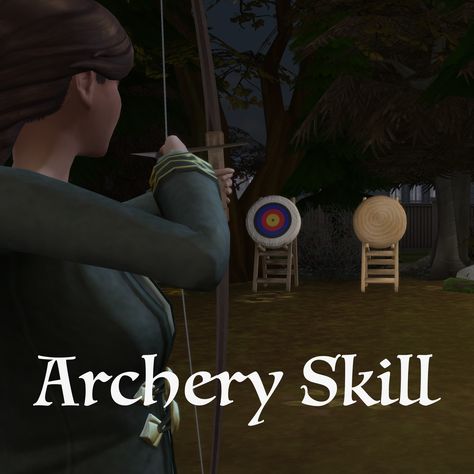 Sims 4 Archery Cc, Sims 4 Archery, Sims 4 Pirate Cc Maxis Match, Sims 4 Skills, Female Sims, Sims 4 Decades Challenge, Sims Medieval, Sims 4 House Building, Sims Ideas