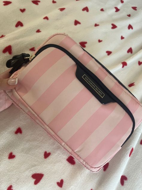 Victoria Secret Pencil Case, Victorias Secret Make Up Bag, Victoria Secret Toiletry Bag, Victoria Secret Makeup Bag Aesthetic, Victorias Secret Makeup Bag, Victoria’s Secret Makeup Bag, Vs Makeup Bag, Cute Makeup Bag Aesthetic, Cosmetic Bag Aesthetic