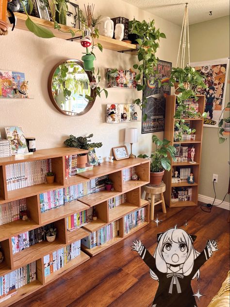 Ghibli Room, Manga Room, Studio Vibes, Colorful Apartment, Otaku Room, Aesthetic Room Ideas, Pretty Room, Pretty Decor, Dreamy Room