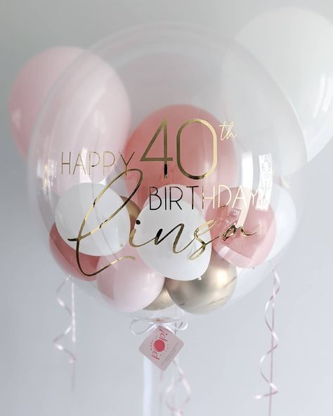 Balloon Arch Birthday Party, Pop Decor, Balloon Decoration Ideas, 40th Birthday Balloons, 60 Balloons, Helium Balloons Birthday, 40 Balloons, Balloon Bouquet Diy, Deco Ballon