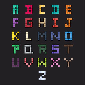 Pixel Alphabet, Pixel Font, Pola Kristik, Minecraft Pixel Art, Pixel Pattern, English Alphabet, Bead Loom Bracelets, Alphabet Design, Perler Bead Art