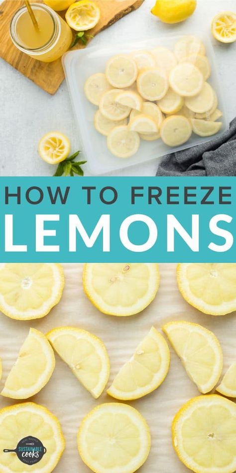 Learn all the tips and tricks for how to freeze lemons to build a freezer stash of this versatile fruit. Freezing lemons is a great way to preserve without needing to know any special kitchen skills. Freezing Lemons Slices, Can You Freeze Lemons, Freeze Lemons, Freezing Lemons, Freezing Strawberries, Farming Lifestyle, Freezing Fruit, Freezing Vegetables, Lemon Garlic Pasta