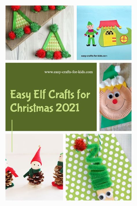 Elves crafts for kids this Christmas - lots of different ways to make an elf using various craft materials Elf Movie Crafts For Kids, Elf Yourself Craft, Christmas Elf Crafts For Kids, Elf Ornaments Diy Kids, Elf Art For Preschoolers, Elf Crafts For Kids, Elf Hat Craft, Diy Elf, Crafts For Christmas