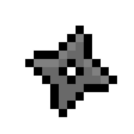 Arrow Ninja Star | Nova Skin Minecraft Arrow, Stars Pixel Art, Pixel Star, Easy Pixel Art Ideas, Star Pixel Art, Pixel Art Easy, Pearl Beads Pattern, Easy Pixel Art, Pixel Drawing