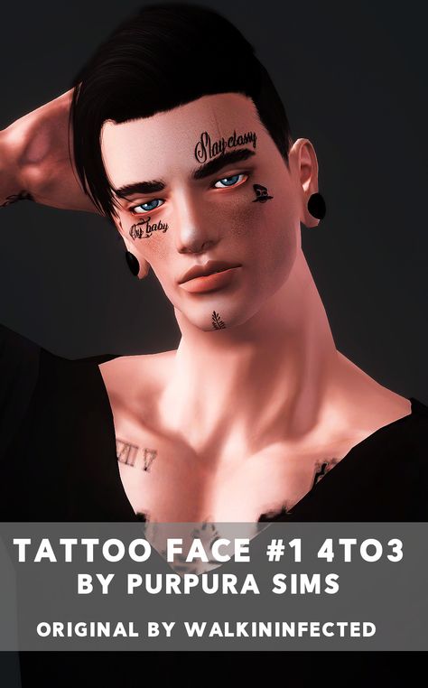 Sims 3 Tattoos, Cc Tattoo, Sims 3 Cc, Sims 3 Cc Finds, Sims 3 Mods, Tattoo Face, 3 Face, Gaming Tattoo, Star Eyes