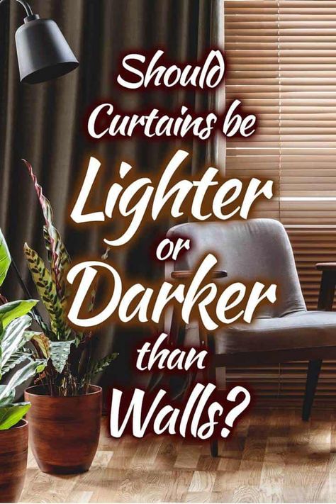 Should Curtains Be Lighter Or Darker Than Walls? - Home Decor Bliss Dark Curtains Light Walls, Dark Curtains Bedroom, Light Curtains Living Room, Brown Curtains Living Room, Brown Curtains Bedroom, White Curtains Bedroom, Lounge Curtains, Dark Drapes, White Walls Living Room