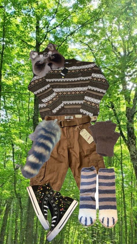 Raccoon inspired outfit #raccoon #otherhearted #therian #outfitideas Goblin Core, Cool Fits, Outfit Inspirations, My Style, Clothes