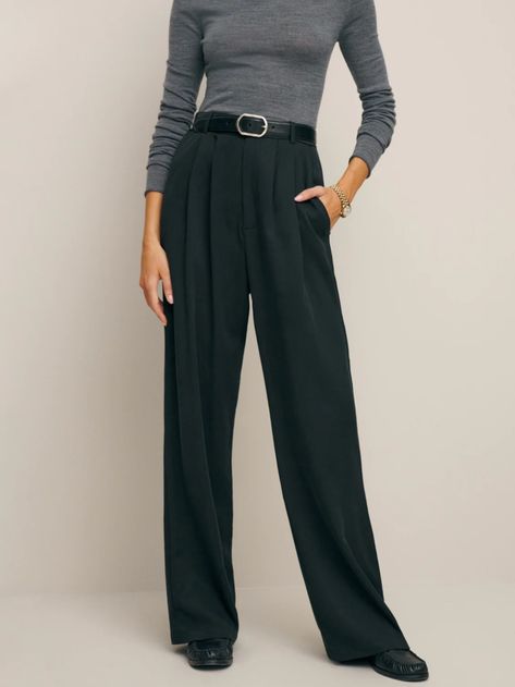 Mason Pant, Kate Moss Outfit, Petite Clothes, High Waist Wide Leg Pants, Pant Trends, High Rise Pants, Outerwear Sweater, Sustainable Clothing, Trousers Women