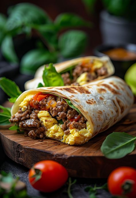 Learn How to Cook Breakfast Burritos Recipe For Free | Recipes You'll Love, Made Easy! Easy Breakfast Burritos, Trendy Recipes, Breakfast Tacos Recipe, Cook Breakfast, Cheesy Eggs, Breakfast Burritos Recipe, Burritos Recipe, Simple Green Salad, Cooked Breakfast