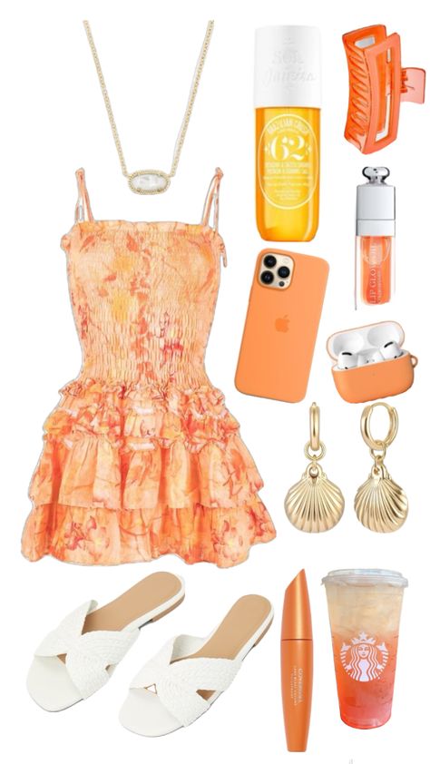 #preppy #orange #outfitinspo #outfit #inspo #cute #viral #fyp #foryoupage #aesthetic Preppy Orange, Outfit Inspo Cute, Orange, Outfit Inspo