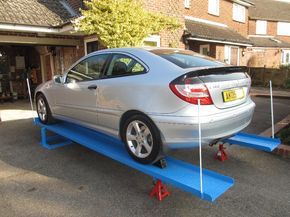 Car lift/ramps - the simple unique patented MR1s for DIY mechanics Diy Car Ramps, Home Car Lift, Hydraulic Car Ramps, Garage Car Lift, Portable Car Lift, Car Hoist, Car Jacks, Diy Mechanics, Hydraulic Cars