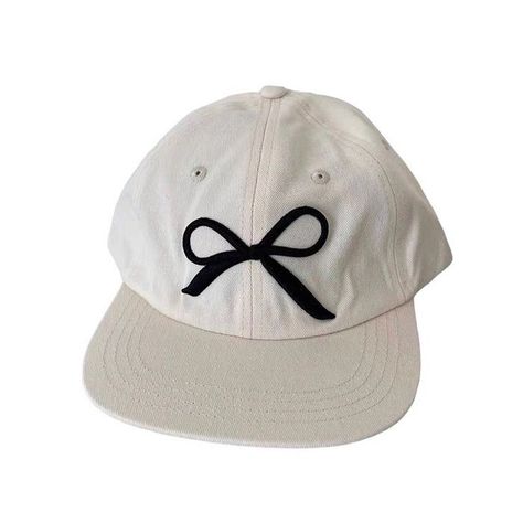 White Bow Embroidery Cap - Standart / Black Png Accessories, Barbie Cowgirl, Dark Academia Vibes, E Girl Clothes, Trendy Caps, Bow Embroidery, Png Clothes, Clothes Y2k, Soft Girl Clothes