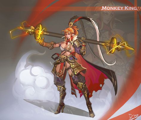 Dead Man - Monkey King Sun Wukong, Journey To The West, King Art, Man Wallpaper, Monkey King, Fantasy Warrior, Dead Man, Female Character Design, Character Portraits