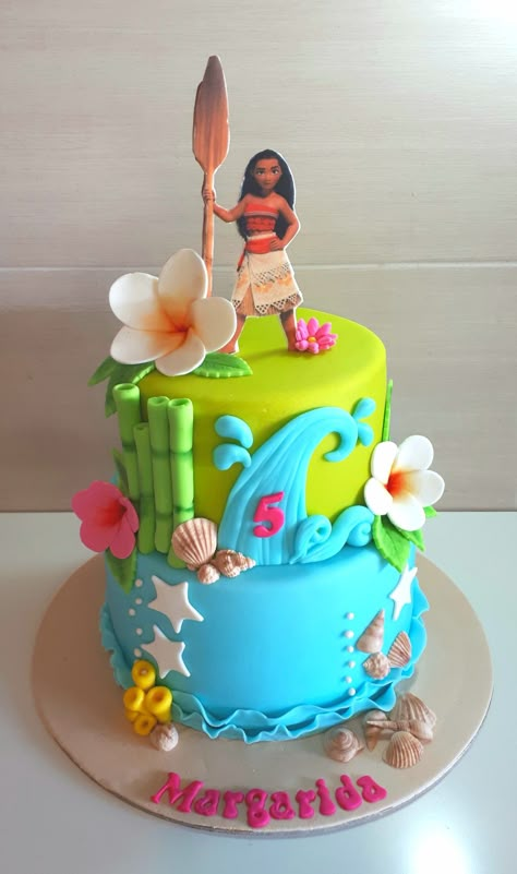 Mohana Cake, Moana Cake Ideas, Moana Cake Design, Moana Theme Cake, Moana Birthday Party Cake, Moana Cakes, Disney Moana Birthday Party, Moana Birthday Cake, Moana Party Ideas