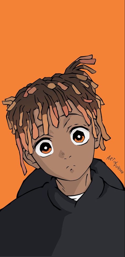 Rapper Cartoon Art Wallpaper, Juice Wrld Drawing Sketch, Anime Rapper Art, Juice Wrld Sketch, Juice Wrld Fan Art, Swag Cartoon Wallpaper, Juice Wrld Anime, Rap Cartoon, Juice Wrld Art