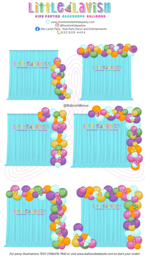 Balloon Garland With Chain Balloons, Square Balloon Arch With Backdrop, Portable Balloon Arch, Square Frame Balloon Decor, L Shaped Balloon Arch, 8ft Balloon Garland, Rectangle Backdrop With Balloons, Square Balloon Arch Frame, Square Backdrop With Balloons