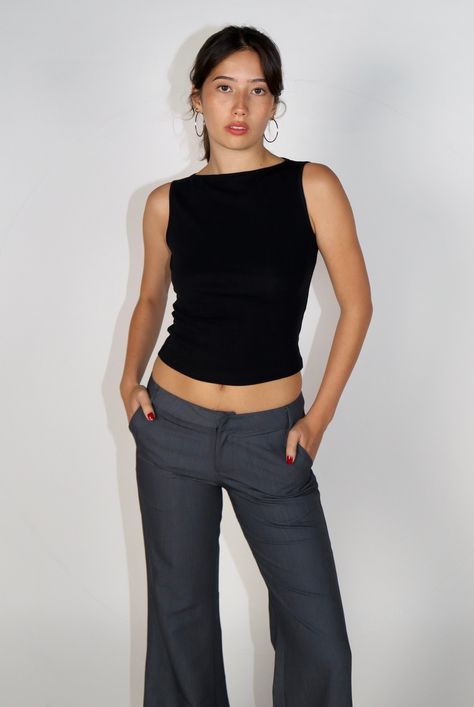 BASIC ESSENTIALS – SCG_COLLECTIONS Low Rise Trousers, Basic Essentials, Backless Tank Top, Classic Vibe, Low Rise Pants, Oui Oui, Body Shape, British Indian, Upper Body