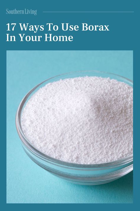 What doesn’t borax do? Sometimes, the white powder is used as a disinfectant and deodorizer, while other times it breaks down oil and grease. You can rely on it just as much to remove rust and mildew as you can to do laundry. While borax is a common household cleaner and laundry booster, this chemical compound should be used carefully and with precautions. Two cleaning experts list the many uses of borax, plus how to harness its cleaning powers safely. #cleaning #borax #cleaningtips #hometips #homecleaning Borax Uses Cleaning, Uses For Borax Powder, Borax Uses, Diy Cleanser, Borax Powder, Laundry Booster, Remove Rust, Dawn Dish Soap, Household Cleaner