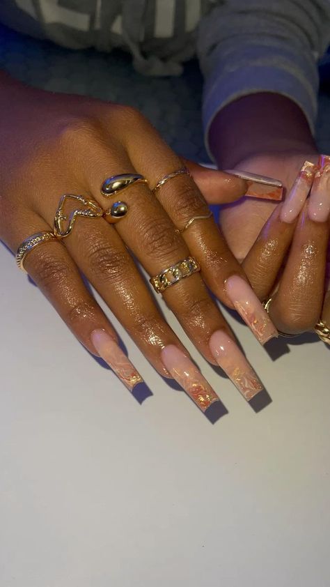 Classy Extra Nails, Coffin Acrylic Nails On Black Women, Fall Inspired Nails Black Women, Matte Long Acrylic Nails, Gel X Nails Inspiration, Smoky Acrylic Nails, Brow Nail Ideas, 90s Inspired Nails Acrylic Black Women, Engagement Nails Black Women