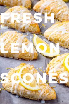 Lemon Scones Recipe, Lemon Glaze Recipe, Breakfast Scones, Recipe With Lemon, Scones Recipe Easy, Lemon Scones, Homemade Scones, Savory Scones, Scones Recipe