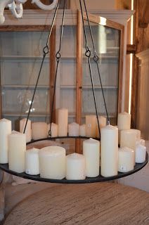 Candle chandelier Candle Lit Chandelier, Candle Chandelier Rustic, Diy Candle Chandelier Ideas, Candle Chandelier Diy, Diy Medieval Chandelier, Real Candle Chandelier, Faux Candle Chandelier, Pillar Candle Chandelier, Shabby Bedroom