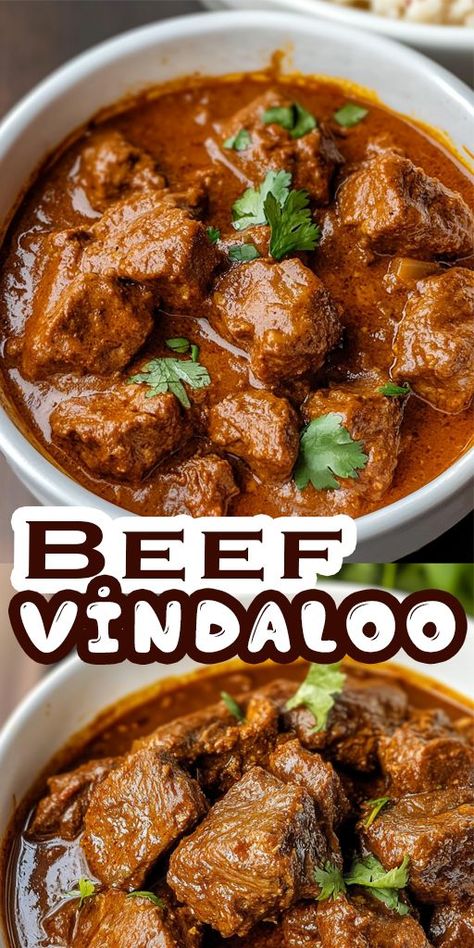 Beef Vindaloo Recipe, Beef Chunks Recipes, Beef Vindaloo, Indian Beef Recipes, Vindaloo Recipe, Indian Recipes Authentic, Herb Roasted Potatoes, Vindaloo, Weekend Cooking