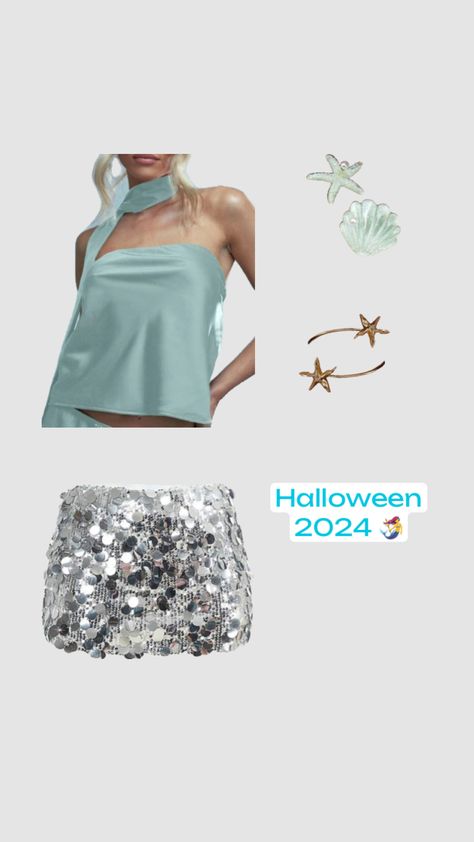 Inspo 🧜‍♀️ !!! #halloween #costume #costumeinspo #beauty #mermaid Mermaid Halloween Costumes Modest, Cute Mermaid Costume, Mermaid Costume College, Mermaid Halloween Costumes College, Mermaid Diy Costume, Aquamarine Halloween Costume, Mermaid Costume Aesthetic, Halloween Costumes Mermaid, Aquamarine Costume