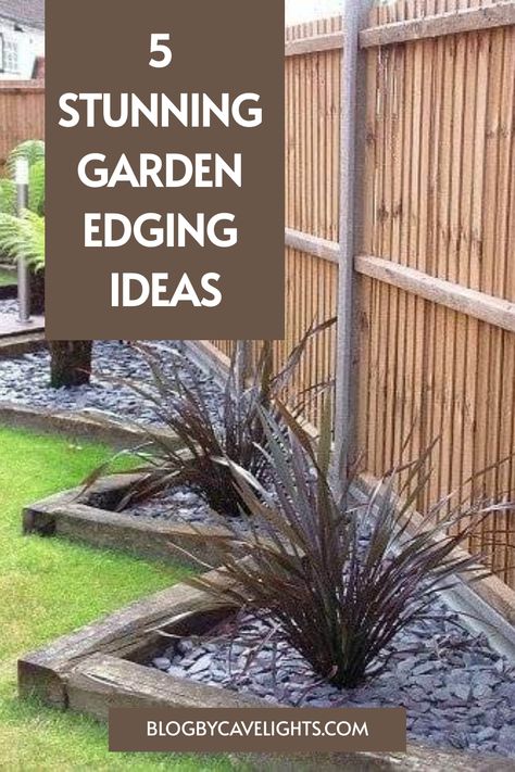 5 garden edging ideas Backyard Edging, Cheap Garden Edging, Plastic Garden Edging, Wood Edging, Garden Edging Ideas, Brick Edging, Cheap Garden, Edging Ideas, Garden Edging