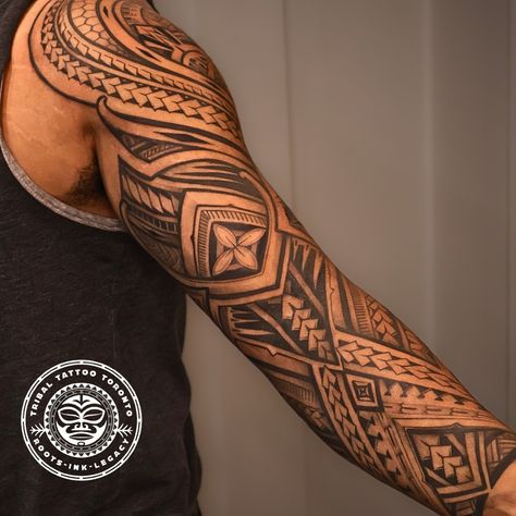 Started last Winter- Full Sleeve Polynesian and Filipino Tribal Tattoo done for I🔥. Thank you so much bro for trusting and being patient with the process🙏🏻. “every detail is different, unique and created only for the wearer” Super honour to have this piece on my portfolio! Can’t wait to start many more projects like this🔥 @michaelink.vn @rotteninkstudio #Freehand #tribaltattoo #polynesian #polynesiantattoos #maori #men #tribaltattootoronto #filipinotribaltattoo #filipinotribal Polynesian Men Tattoo, Samoan Tattoo Sleeve, Filipino Tribe Tattoo, Maori Men, Polynesian Tattoo Sleeve, Tattoo Toronto, Polynesian Men, Filipino Tattoos, Being Patient