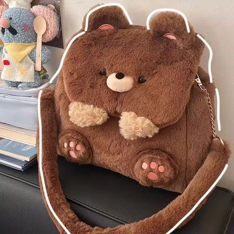 Japanese Backpack Cartoon Large Capacity Storage Bag Schoolbag Student Crossbody Bag School Bag Kawaii Plush Bear - AliExpress 1524 Crossbody Bag School, Japanese Backpack, African Drawings, Fitness Backgrounds, Bear Bag, Large Storage Bags, Plush Bags, Plush Backpack, Fur Bag