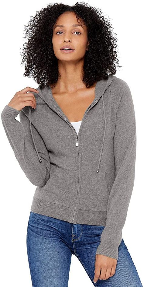 State Cashmere Women's Zip Up Hoodie Front Pocket 100% Pure Cashmere Long Sleeve Sweater Full Zipper Fringe Swimsuit, Asymmetrical Maxi Dress, Flowy Dress Long, Zipper Jumpsuit, Buy Hoodies, Quilted Coat, Fashion Hoodies, Zip Up Sweater, Prom Dresses Short