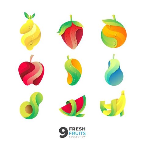 Graphic Fruit Illustration, Fruits Vector Illustration, Food Abstract Illustration, Vector Fruit Illustration, Abstract Fruit Illustration, Food Abstract Art, Fruits Graphic Design, Fruit Illustration Design, Food Abstract