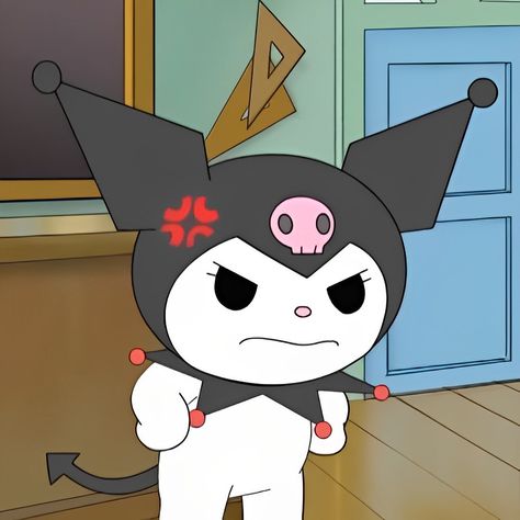 Kuromi Round Pfp, What The Frick Frack Diddly Dack Kuromi, Kuromi Reaction Pics, Kuromi Mood, Kuromi Core, Kuromi Icon, Kuromi Aesthetic, Sanrio Aesthetic, Kuromi Sanrio