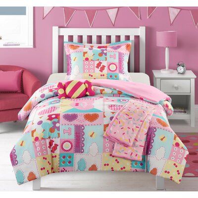 Kids Comforter Sets, Full Comforter Sets, Chic Home Design, Kids Comforters, Colorful Comforter, Twin Comforter Sets, Life Is Sweet, Candy Theme, Buy Bed