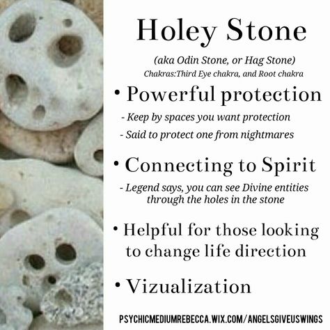 Holey Stone crystal meaning Hag Stones, Crystal Guide, Crystals Healing Properties, Crystal Therapy, Crystal Healing Stones, Crystal Magic, Crystal Meanings, Rocks And Gems, Stone Crystal