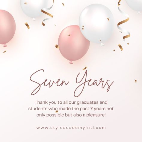 As we're popping the champers to celebrate the 7th Anniversary of The Style Academy International, I want to say thank you to all our graduates and students that have made this not only possible but also a pleasure! Here's the next 7 years and everything that it brings 🍾🥂 . . #styleacademyinternational #onlinefashionschool #becomeastylist #anniversary #businessofstyle #6figurestylist 7th Anniversary, I Want, The Next, How To Become, The Past, Thank You, Bring It On, Celebrities, Quick Saves