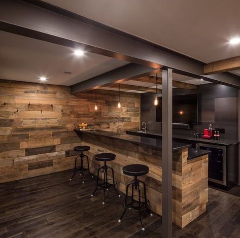 delightful basement bar ideas rustic home bar rustic with industrial barstools industrial barstools reclaimed wood wall #barfurnitureideashouses Basement Bar Cabinets, Lattice Ceiling, Industrial Barstools, Cool Basement Ideas, Basement Bar Plans, Basement Bar Design, Basement Bar Ideas, Rustic Basement, Bar Plans