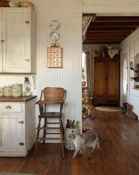 Farmhouse Grandma Aesthetic, Appalachian Home Aesthetic, Little Women House Aesthetic, Rustic Cozy House, Little Women House, Cozy Vintage Home, Grandma Farmhouse, Rustic Livingroom, Homestead Kitchen