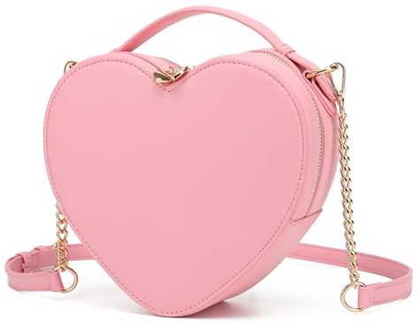 lola mae Heart Shape Satchel Crossbody Purse for women Zip Around Shoulder Bag Italian Leather Purse, Heart Shaped Bag, Bucket Handbags, Black Cow, Green Purse, Purse For Women, Pink Purse, Purses Michael Kors, Pharmacy Gifts