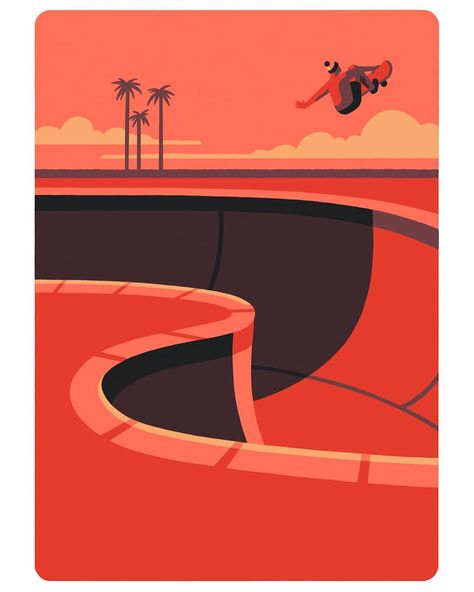 Hiroshi Nagai Wallpaper, Sunset Skateboarding, Skateboarding Illustration, Skater Art, Hiroshi Nagai, Personal Illustration, Skateboard Park, Skate Photos, Skate Art