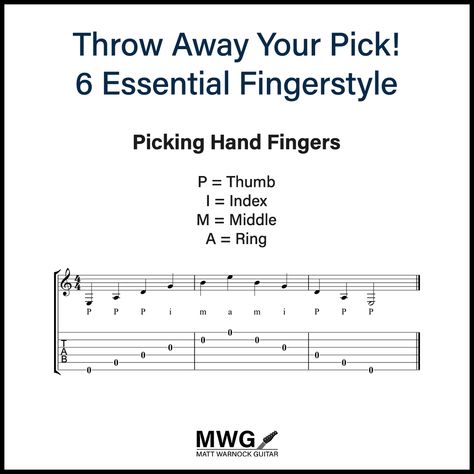 Fingerpicking Guitar, Guitar Exercises, Basic Guitar Lessons, Learning Music, Fingerstyle Guitar, Guitar Tutorial, Learn Music, Guitar For Beginners, Guitar Chords