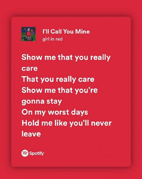 Girl In Red Lyrics, Red Song Lyrics, Red Lyrics, Real Lyrics, Red Song, Luckiest Girl Alive, Best Girlfriend Ever, Invisible String, I Love You Girl