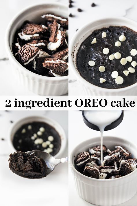 Small batch, two ingredient microwave Oreo mug cake for one, that is sweet and spongy and is ready in one minute. No oven, no bake, super yummy.   #without #oven #chocolate #simple #vegetarian #craving #chocolate #soft #oreo #dessert #sweet #easy #beginner #basic #pantry #ingredients Easy Microwave Desserts Cookie In A Mug, How To Make A Mug Cake With Oreos, Quick Oreo Mug Cake, Microwave Oreo Dessert, Easy Baking Recipes Without Oven, Mug Oreo Cake, Quick And Easy Oreo Desserts, No Bake Mug Cake, Things To Make Without An Oven