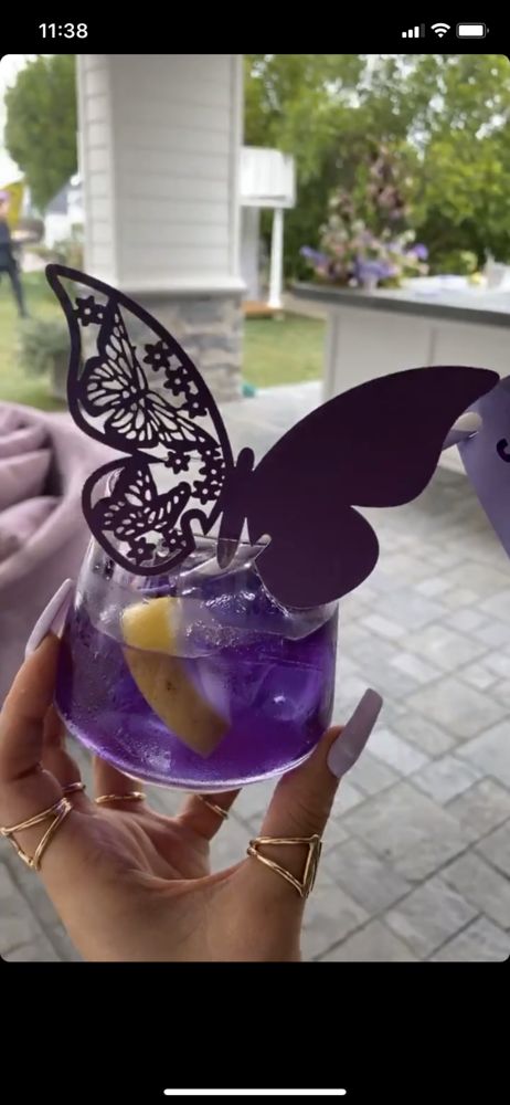 Stormi Birthday, Butterfly Themed Birthday Party, Butterfly Baby Shower Theme, Stormi Webster, Second Birthday Party, Butterfly Birthday Party, Purple Birthday, Fairy Birthday Party, Butterfly Baby Shower