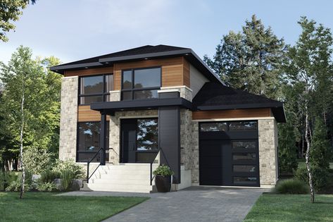 BuilderHousePlans.com Plan 25-4875 Living Room Upstairs, Contemporary Style House, Modern Gate, House Plans 3 Bedroom, Large Pantry, Two Storey House, Contemporary Style Homes, Contemporary House Plans, Modern House Plan