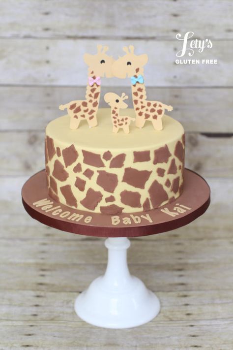 Giraffe+Baby+Shower+Cake+-+Cake+by+Lety's+Gluten+Free Giraffe Baby Shower Cake, Giraffe Baby Shower Theme, Giraffe Cake, Giraffe Theme, Giraffe Party, Giraffe Cakes, Trendy Baby Shower Themes, Giraffe Decor, Baby Shower Giraffe