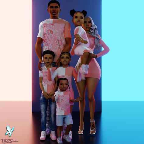 Sims 4 Urban Family Poses, Sims 4 Cc Family Clothes, Sims 4 Matching Family Outfits, Sims 4 Family Cc, Sims 4 Family Poses, Sims4 Poses, Sims Room, Sims 4 Toddler Clothes, Male Sims